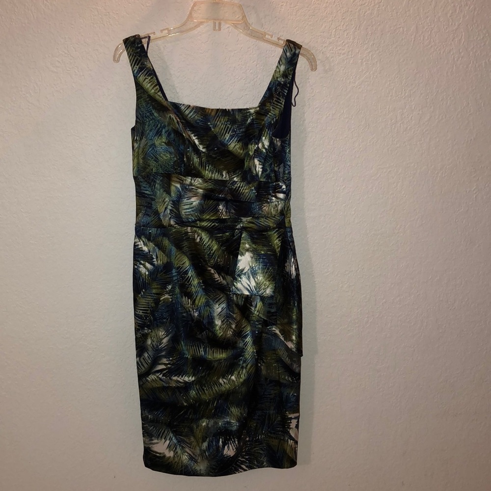 Suite 7 Satin print sheath dress